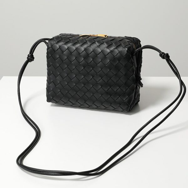 350628268 4 BOTTEGA VENETA Small Camera Bag Intrecciato Bag BLACK