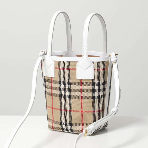 351122441 5 BURBERRY Shoulder Mini London Tote bag WHITE