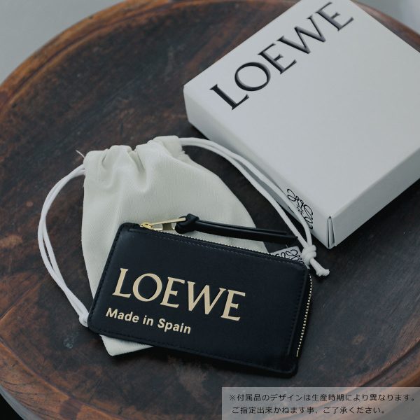 351213415 2 LOEWE Case Coin Card Case Pass Case BLACK