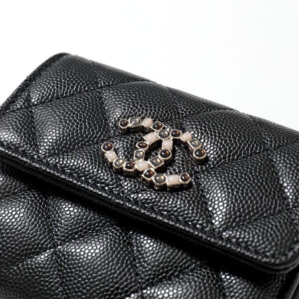 351223666 5 CHANEL MATELASSE Grained Calfskin Wallet CocoMark