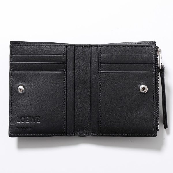 351227251 3 LOEWE Wallet PUZZLE EDGE SLIM Anagram Wallet BLACK