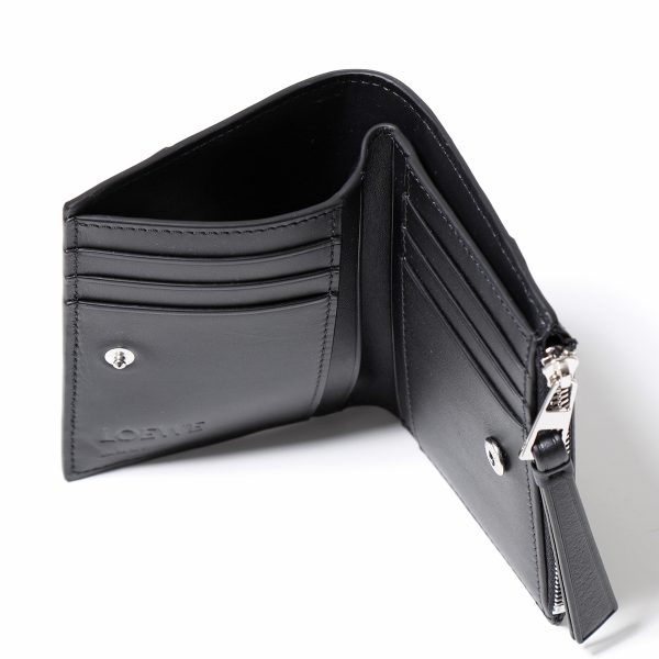 351227251 4 LOEWE Wallet PUZZLE EDGE SLIM Anagram Wallet BLACK