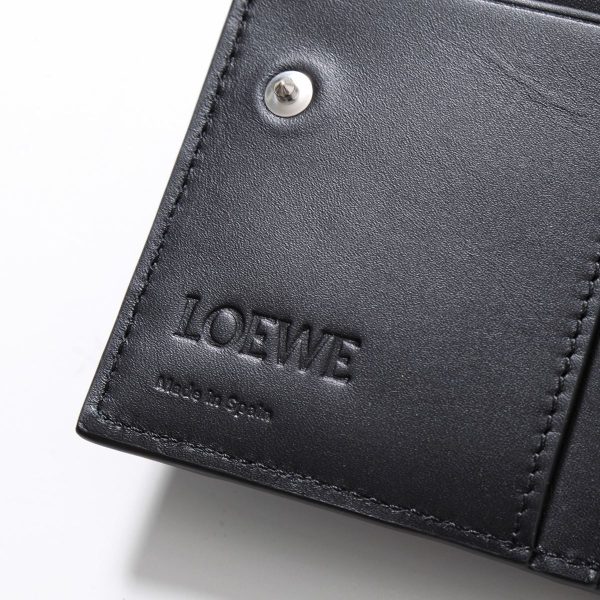 351227251 5 LOEWE Wallet PUZZLE EDGE SLIM Anagram Wallet BLACK