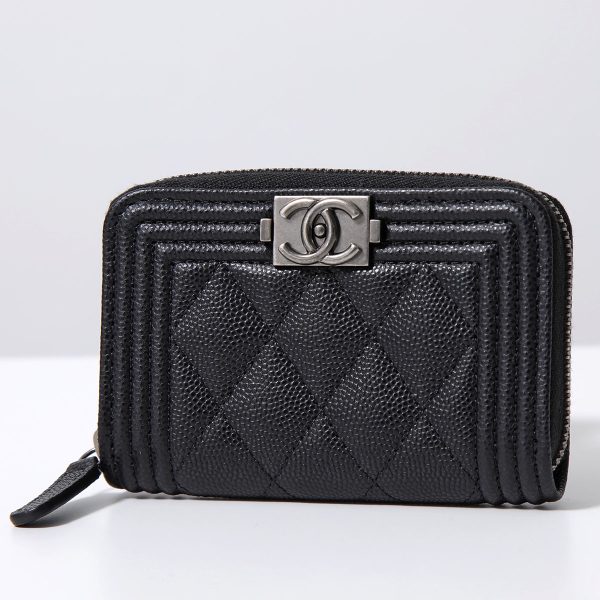 360110488 2 CHANEL Coin BOY CocoMark Caviar Skin Mini Wallet