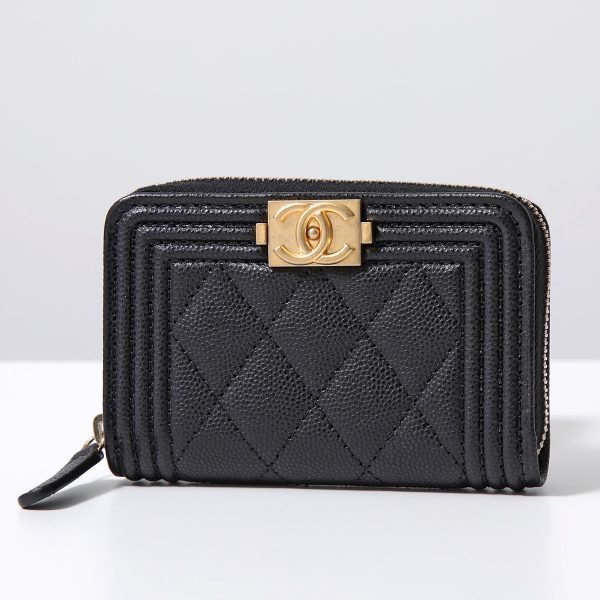 360110488 3 CHANEL Coin BOY CocoMark Caviar Skin Mini Wallet