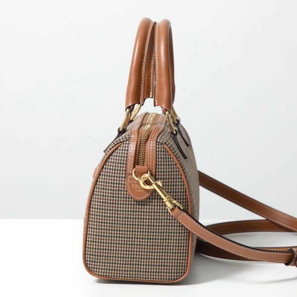 360119471 6 CELINE Shoulder Bag Small Triomphe Houndstooth Bag Multicolor