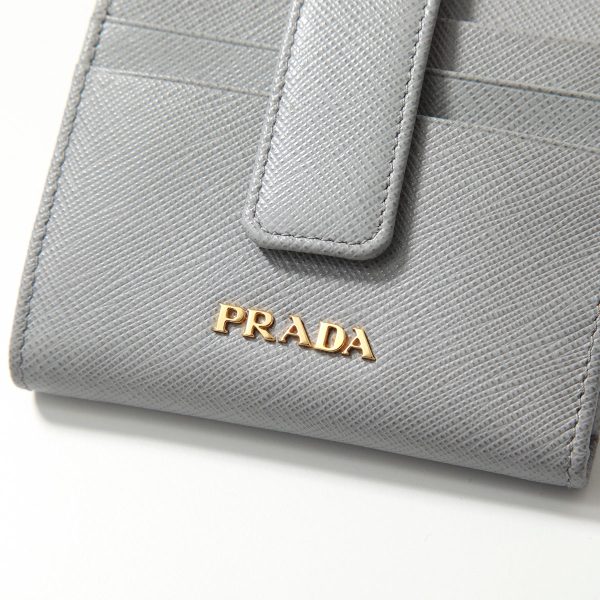 360122481 11 PRADA Wallet Saffiano Mini Wallet Lettering Coin Purse