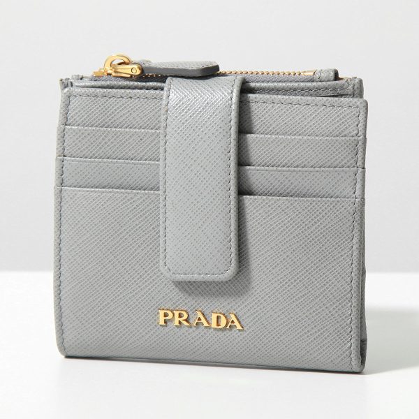 360122481 2 PRADA Wallet Saffiano Mini Wallet Lettering Coin Purse