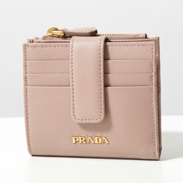 360122481 4 PRADA Wallet Saffiano Mini Wallet Lettering Coin Purse