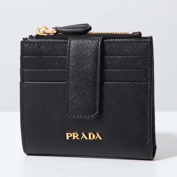 360122481 6 PRADA Wallet Saffiano Mini Wallet Lettering Coin Purse