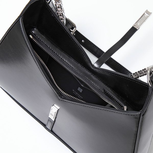 360124254 7 GIVENCHY Shoulder Bag CUTOUT ZIPPED Chain Bag BLACK