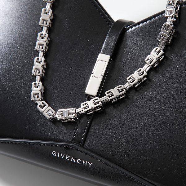 360124254 9 GIVENCHY Shoulder Bag CUTOUT ZIPPED Chain Bag BLACK