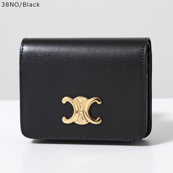 360201251 2 CELINE Wallet TRIOMPHE WALLET Mini Wallet Metal