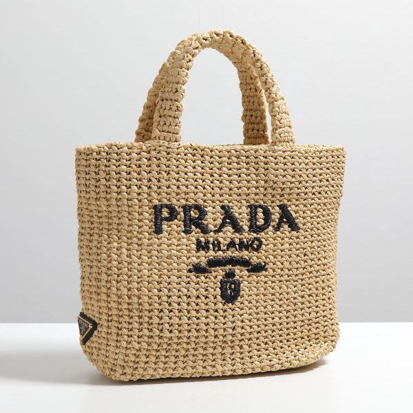 360202202 2 PRADA Basket Bag Crochet Tote Bag Jacquard Bag