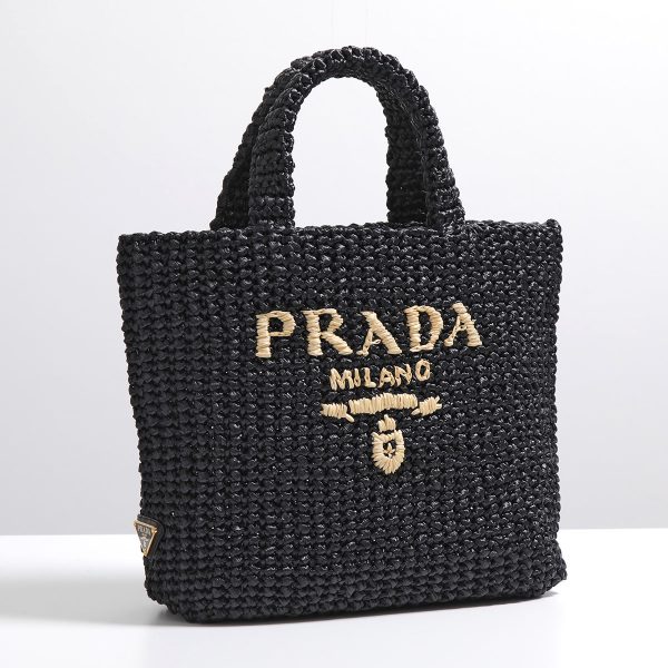 360202202 7 PRADA Basket Bag Crochet Tote Bag Jacquard Bag