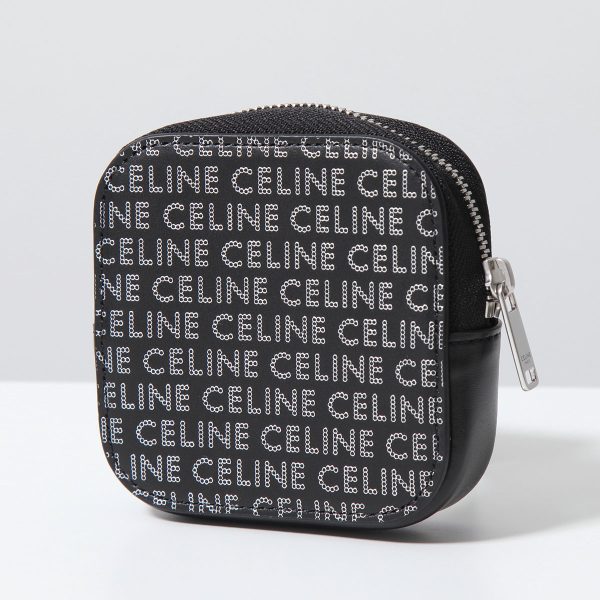 360216658 3 CELINE Coin Case Mini Wallet Coin Pouch Black