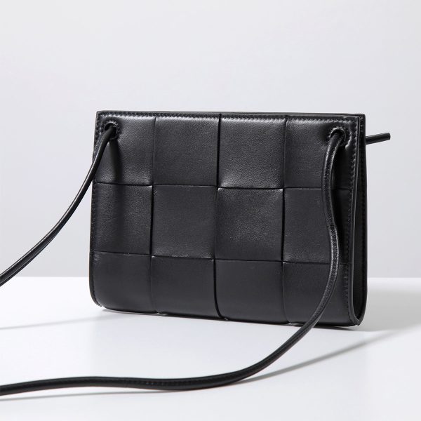 360220440 6 BOTTEGA VENETA MINI CASSETTE Maxi Pochette BLACK