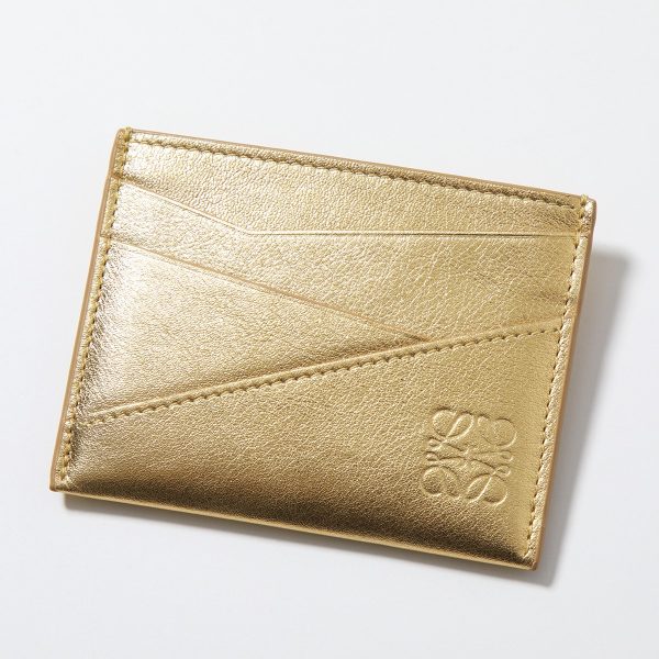 360328143 3 LOEWE Card Case PUZZLE Plain Card Holder Metallic Pass Case