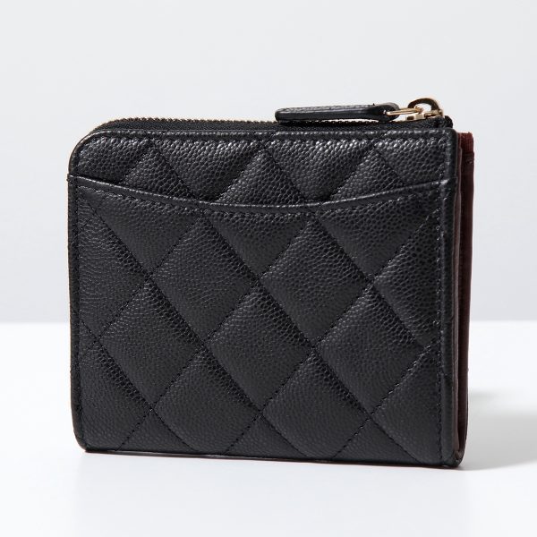 360402100 2 CHANEL MATELASSE Caviar Skin Quilted Card Case Wallet CocoMark