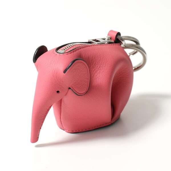 360427260 3 LOEWE Charm Elephant Coin Case Pouch Key Ring Holder