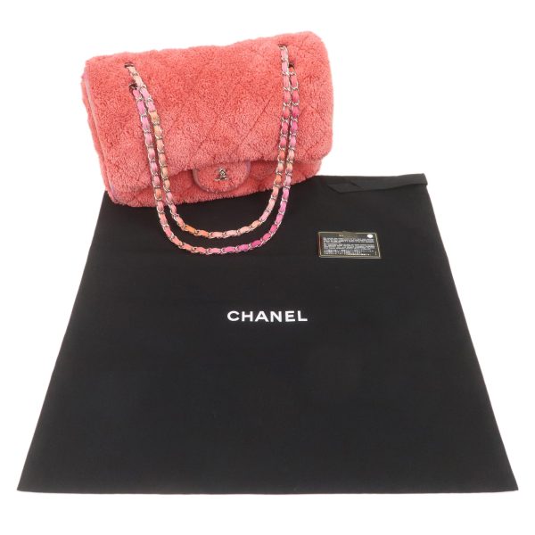 37160 6 12 Chanel Big Matelasse Pile Chain Shoulder Bag Pink