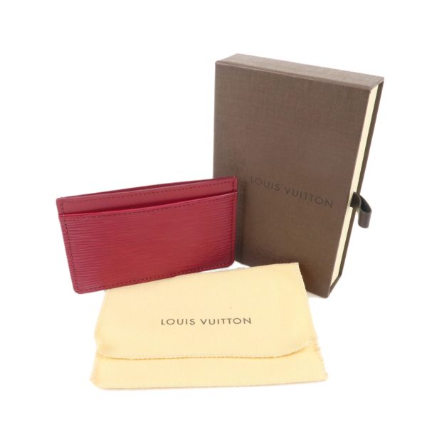 37263 6 12 Louis Vuitton Porte Carte Epi Card Case Fuchsia Red