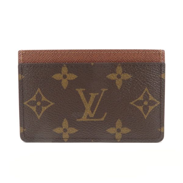 37343 17 2 Louis Vuitton Porte Carte Monogram Card Case Brown