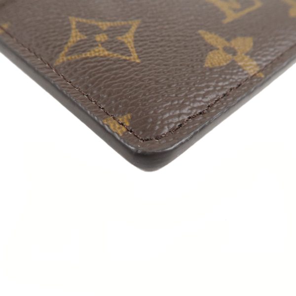 37343 17 4 Louis Vuitton Porte Carte Monogram Card Case Brown