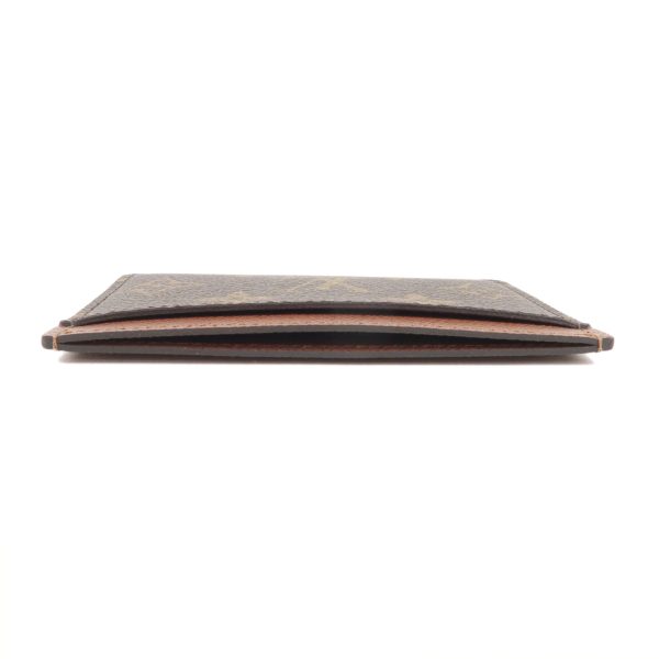 37343 17 6 Louis Vuitton Porte Carte Monogram Card Case Brown