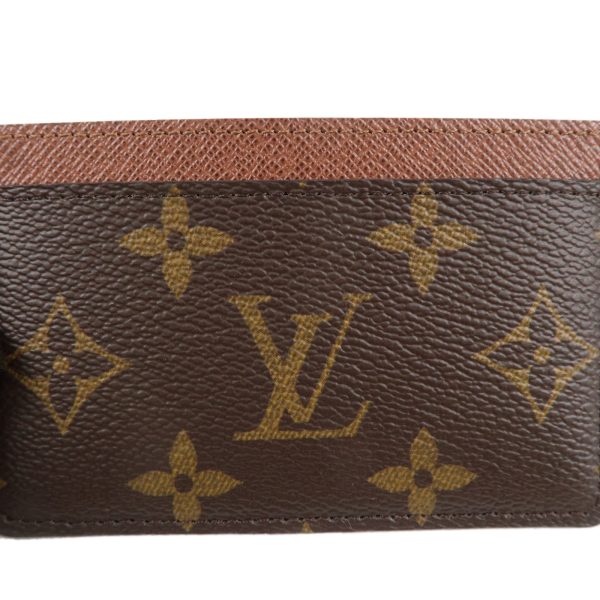 37343 17 7 Louis Vuitton Porte Carte Monogram Card Case Brown