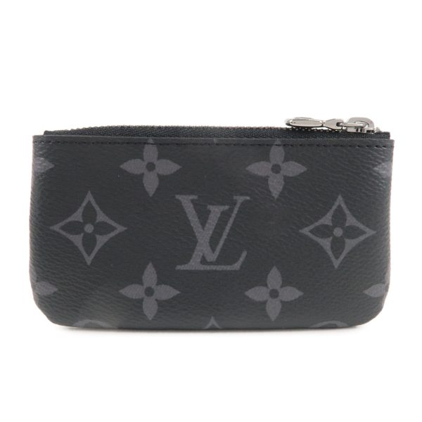 37457 16 2 Louis Vuitton Pochette Cleat Eclipse Coin Case Black Black