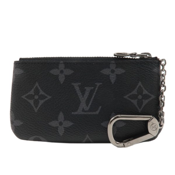 37478 18 2 Louis Vuitton Monogram Eclipse Reverse Pochette Cleat Coin Black