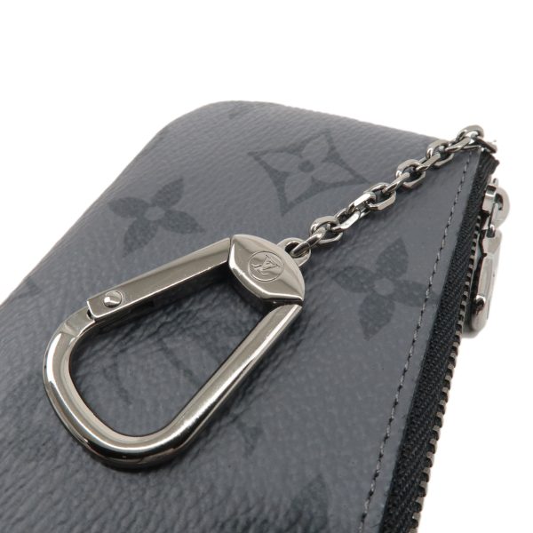 37478 18 7 Louis Vuitton Monogram Eclipse Reverse Pochette Cleat Coin Black