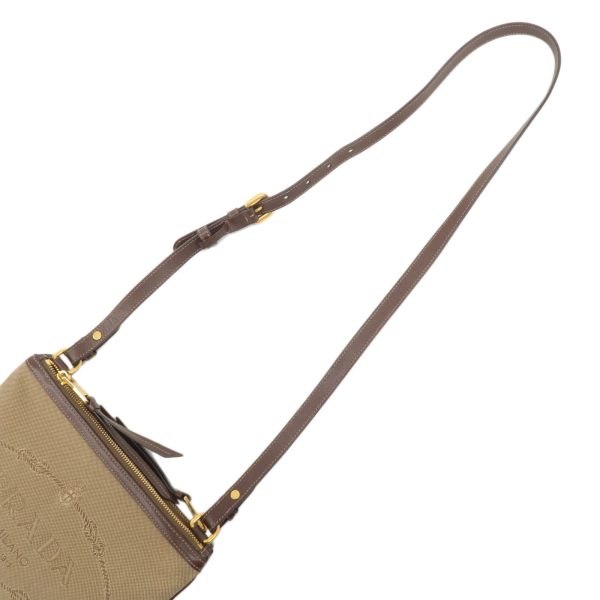 37495 15 4 Prada Jacquard Crossbody Shoulder Bag Beige Brown