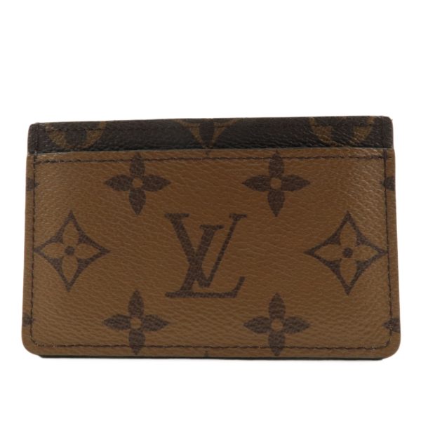 37515 3 1 Louis Vuitton Porte Carte Monogram Reverse Card Case Brown