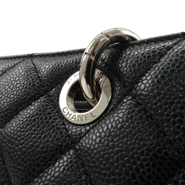 37520 16 6 Chanel GST Matelasse Caviar Skin Tote Bag Black