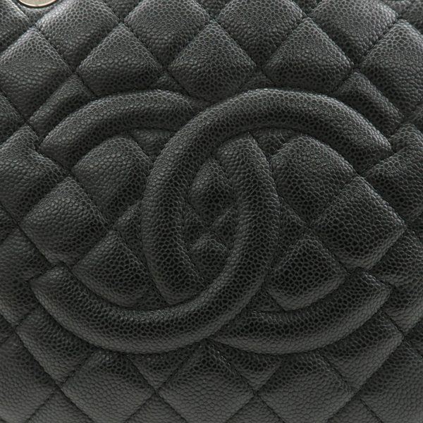 37520 16 7 Chanel GST Matelasse Caviar Skin Tote Bag Black