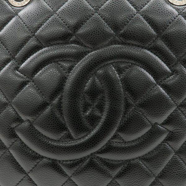 37520 17 8 Chanel GST Matelasse Caviar Skin Tote Bag Black