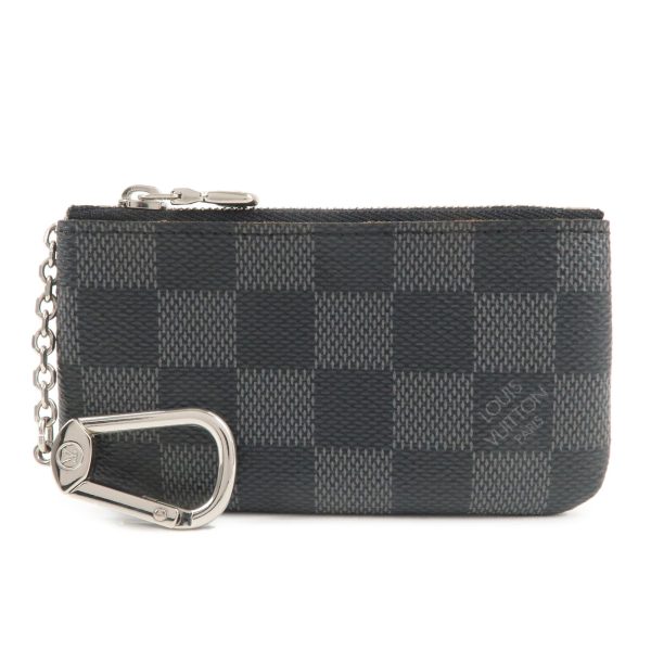 37670 12 1 Louis Vuitton Pochette Cleat Damier Graphite Coin Case Black