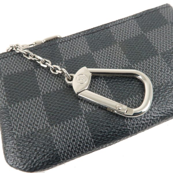 37670 12 4 Louis Vuitton Pochette Cleat Damier Graphite Coin Case Black