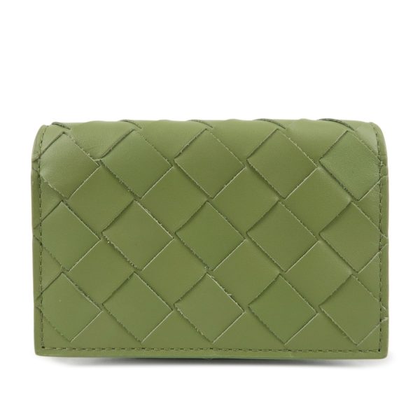 37671 15 1 Bottega Veneta Intrecciato Card Case Leaf Mustard