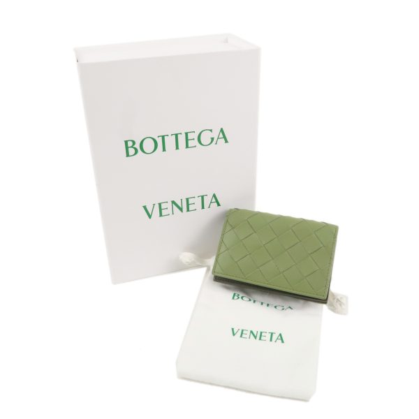 37671 15 12 Bottega Veneta Intrecciato Card Case Leaf Mustard