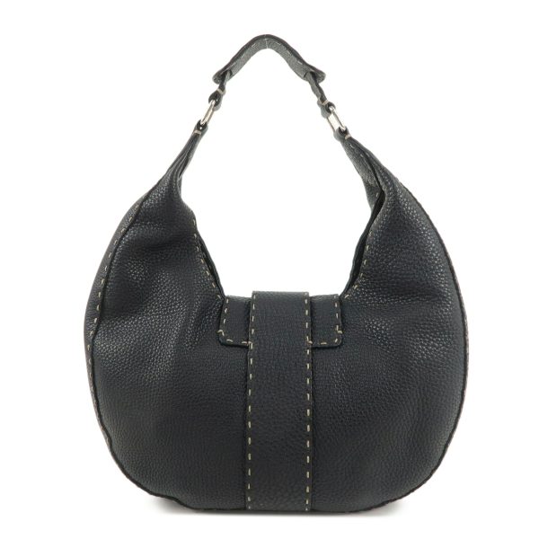 37705 3 2 Fendi Selleria Shoulder Bag Black