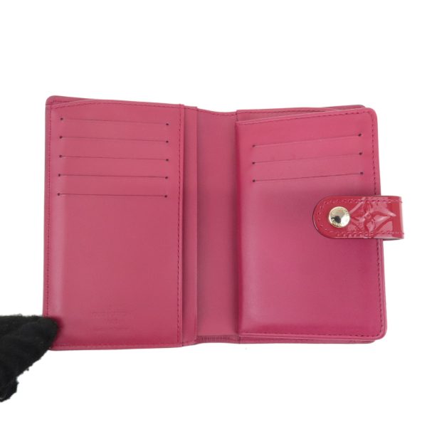 37764 6 5 Louis Vuitton Viennois Monogram Vernis Wallet Rose Andian