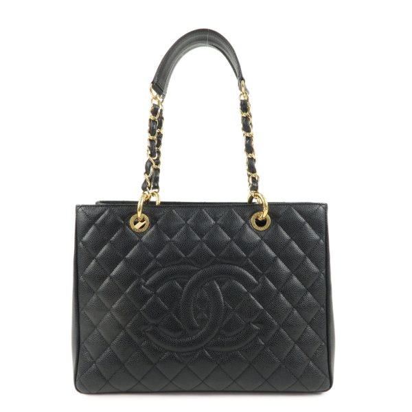 37779 17 1 Chanel GST Matelasse Caviar Skin Tote Bag Black