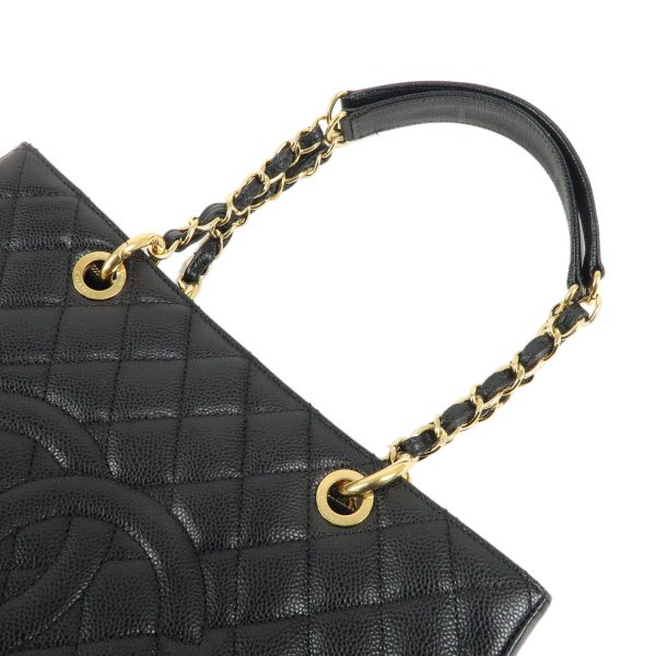 37779 17 4 Chanel GST Matelasse Caviar Skin Tote Bag Black