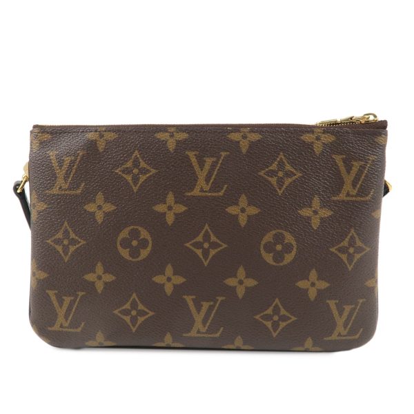 37792 3 2 Louis Vuitton Monogram Giant Reverse Pochette Double Zip Brown