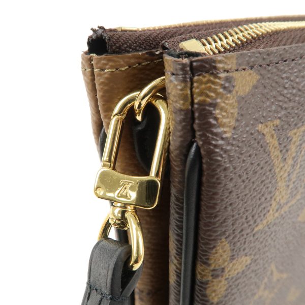 37792 3 8 Louis Vuitton Monogram Giant Reverse Pochette Double Zip Brown