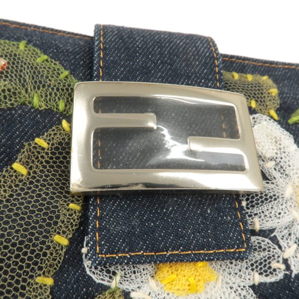 37808 18 9 Fendi Denim Shoulder Bag Blue