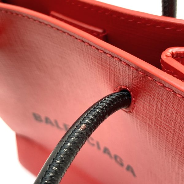 37849043 10 BALENCIAGA Shopping Tote XXS Tote Bag Red Black